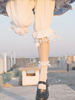Sweet Lolita Bloomers Fringe Stars - Short court blanc Lolita