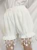 Sweet Lolita Bloomers Fringe Stars Pattern - Short Lolita blanc