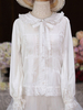 Sweet Lolita Blouses Blanc Manches Longues Dentelle Volants Top Lolita Chemise Lolita