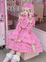 Sweet Lolita Blouses Bows Ruffles Lolita Top Chemisier à manches courtes Chemise Lolita rose