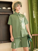 Sweet Lolita Blouses Brodé Manches Courtes Chemise Lolita Vert Clair