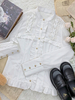 Sweet Lolita Blouses Lace Up Manches longues Polyester Lolita Top Dentelle Chemise Lolita blanche