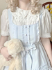 Sweet Lolita Blouses Lolita Top Blanc Manches Courtes Volants Chemise Lolita