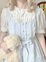 Sweet Lolita Blouses Lolita Top Blanc Manches Courtes Volants Chemise Lolita