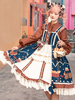 Sweet Lolita Blouses Lolita Top Frills Blouse à manches longues Coffee Brown Lolita Shirt Déguisements Halloween