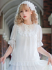 Sweet Lolita Blouses Neverland Demi Manches Volants Top Lolita Chemise Lolita Blanche
