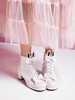 Sweet Lolita Boots Bunny Ear Bows Bout rond Chaussures Lolita en cuir