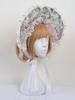 Sweet Lolita Cap horloge Antique lumière bleu volant imprimé Bonnet Lolita Déguisements Halloween