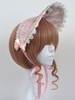 Sweet Lolita Cap peut Maid Pink Bow imprimé dentelle Lolita Bonnet Déguisements Halloween