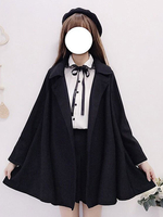 Sweet Lolita Cape Coats Pardessus noir Lolita Outwears