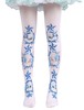 Sweet Lolita chaussettes bleu Lolita imprimé Jersey Déguisements Halloween