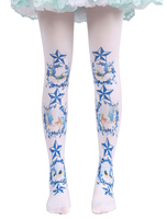 Sweet Lolita chaussettes bleu Lolita imprimé Jersey Déguisements Halloween