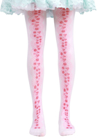 Sweet Lolita chaussettes rose Lolita imprimé Floral Jersey Déguisements Halloween