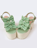 Sweet Lolita Chaussures cuir mat vert clair Lolita Plarform sandales ornées de boucles Déguisements Halloween