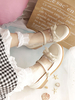 Sweet Lolita Chaussures en peau de vache Bowknot Pompe Lolita Blanc Ecru Déguisements Halloween