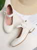 Sweet Lolita Chaussures Fleurs Volants Mary Jane Chaussures Synthétique Cuir Puppy Heel Lolita Pompes Déguisements Halloween