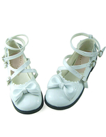 Sweet Lolita Chaussures talons bas avec des arcs et garniture Déguisements Halloween