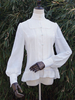 Sweet Lolita chemisiers blancs manches longues en mousseline de soie Ruffles Lolita chemises Déguisements Halloween