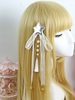Sweet Lolita cheveux peigne rubans argent Lolita Star perruques Déguisements Halloween