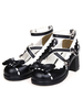 Sweet Lolita Chunky talons chaussures Pony talons cheville sangle Bow Deco Déguisements Halloween