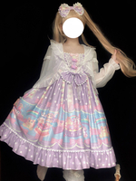 Sweet Lolita Cover-ups Blanc à volants Top Bunny Pattern Polyester Lolita Outwears