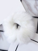Sweet Lolita cravate blanc fausse fourrure détail Lolita accessoires pour cheveux Déguisements Halloween