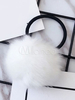 Sweet Lolita cravate blanc fausse fourrure Pom Pom Lolita accessoires pour cheveux Déguisements Halloween