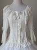 Sweet Lolita de mousseline de soie Blouse manches de Hime milieu stratifié dentelle Déguisements Halloween