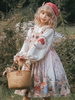 Sweet Lolita Dress 3-Piece Set Polyester Abricot Hat Top Jumper Lolita Dress Outfit