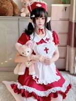 Sweet Lolita Dress Polyester Manches Courtes Volants Sweet Christmas Lolita Dress