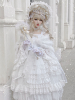 Sweet Lolita Dress Robe de mariée Lolita sans manches en polyester