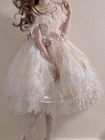 Sweet Lolita Dress Robe de mariée Lolita sans manches en polyester Élastique réglable