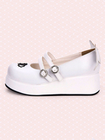Sweet Lolita Escarpins Strappy Buckle Cut Out Wing Lolita Flatform Chaussures Déguisements Halloween
