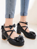 Sweet Lolita Footwear Arcs bout rond Pompes Lolita en cuir Synthétique
