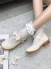 Sweet Lolita Footwear Boutons noirs Bows Chaussures Lolita Déguisements Halloween