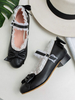 Sweet Lolita Footwear Bows Lace Toe Round Toe Synthétique Leather Lolita Pumps Déguisements Halloween