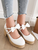 Sweet Lolita Footwear Bows Platform Talon épais Bout rond Escarpins Lolita