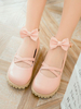 Sweet Lolita Footwear Bows Round Toe Criss Cross Lolita Chaussures