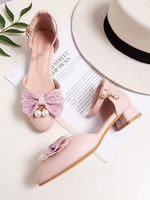 Sweet Lolita Footwear Bows Round Toe Synthétique Leather Lolita Pump Shoes Déguisements Halloween