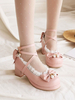 Sweet Lolita Footwear Bows Ruffles Synthétique Leather Chunky Heel Lolita Pumps Déguisements Halloween