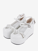 Sweet Lolita Footwear Chaussures Lolita en cuir PU à bout rond et motif cœurs nus
