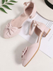 Sweet Lolita Footwear Pink Bows Synthétique Leather Puppy Heel Strap Ankle Strap Lolita Pumps Déguisements Halloween