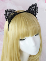 Sweet Lolita Hair Clasp Lace Noir Lolita Accessoire Cheveux Déguisements Halloween