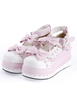 Sweet Lolita High Platform Lolita Shoes Bow Decor Brides de cheville avec garniture