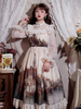 Sweet Lolita Jsk Robe Lumière Abricot Sans manches en polyester Dentelle Lolita Jumper Jupon