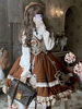 Sweet Lolita JSK Robe Polyester Sans Manches Café Marron Sweet Lolita Jumper Jupe