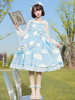 Sweet Lolita JSK Robe Polyester Sans Manches Jupe Pull Lolita Bleu Clair