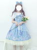 Sweet Lolita JSK robe sirène princesse mer profonde hymne dentelle volants noeud tulle jupe pull Lolita Déguisements Halloween