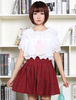 Sweet Lolita Jupe SK rouge Lolita Jupe dentelle plissée Plaid jupe Lolita Déguisements Halloween