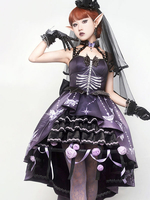 Sweet Lolita Jupons Polyester Applique Accessoire Violet Tissé Lolita Jupon